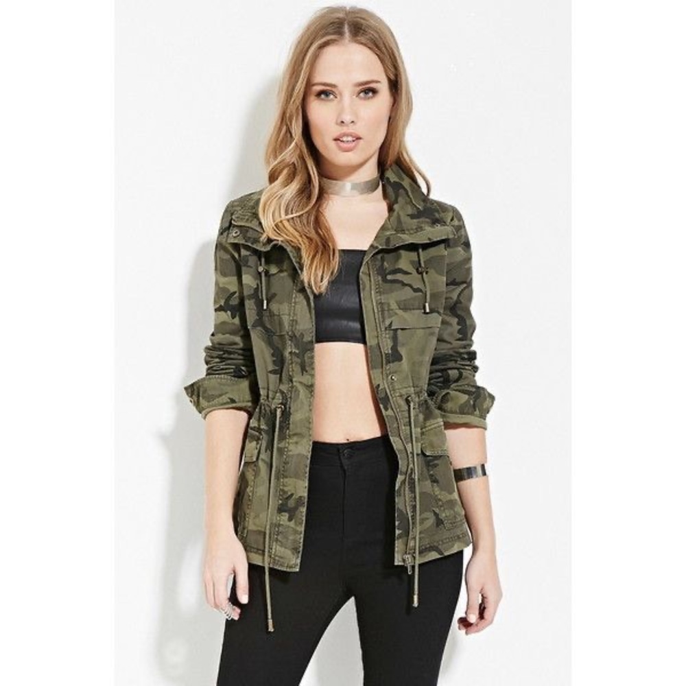Camo zip up jacket